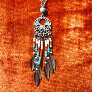 Southwestern dreamcatcher necklace
